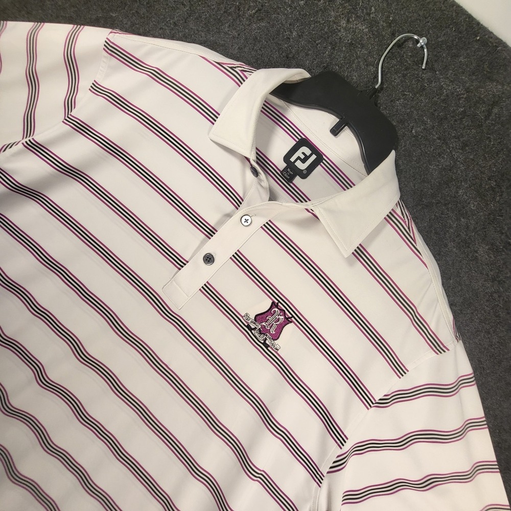 FootJoy Golf Polo Men's XL FJ Fort  Bragg Ryder NC Logo Striped